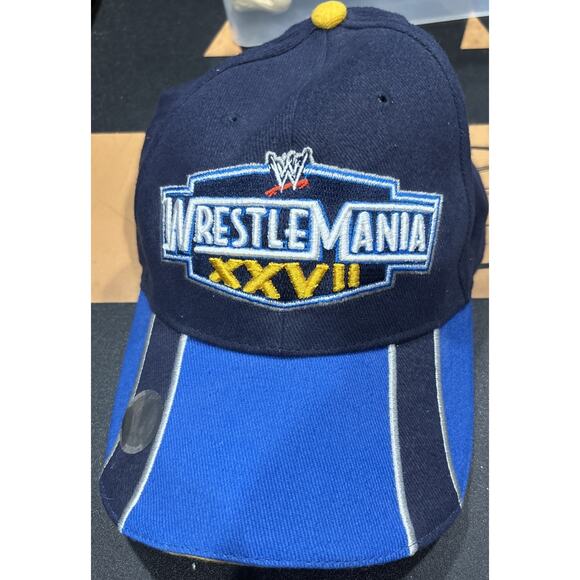 2011 WWF WWE Wrestlemania 27 Event Wrestling Baseball Hat Atlanta - Picture 1 of 1